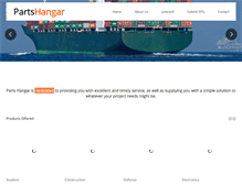 Tablet Screenshot of partshangar.com